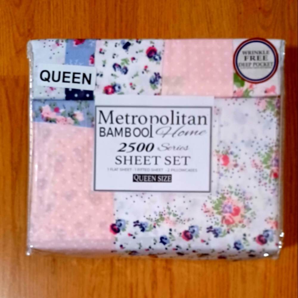 🆕NWT Metropolitan Bamboo Home 4-PC Sheet S